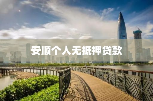 安顺个人无抵押贷款