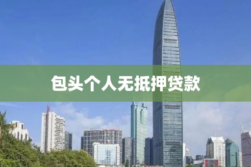 包头个人无抵押贷款
