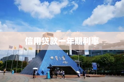 信用贷款一年期利率