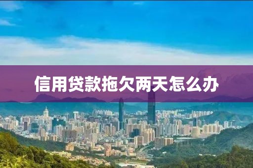 信用贷款拖欠两天怎么办