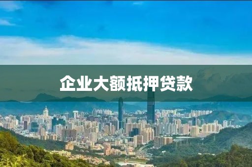 企业大额抵押贷款