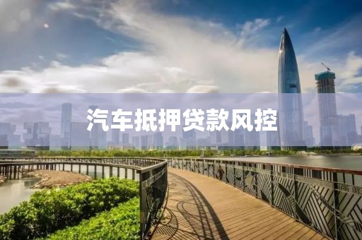 汽车抵押贷款风控