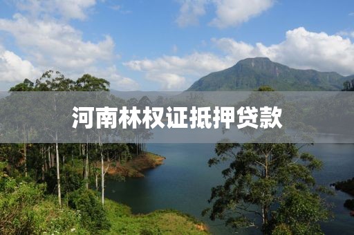 河南林权证抵押贷款