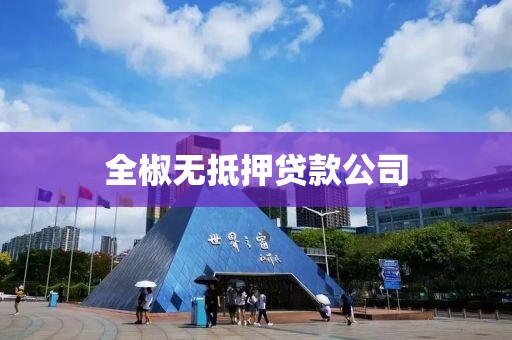 全椒无抵押贷款公司