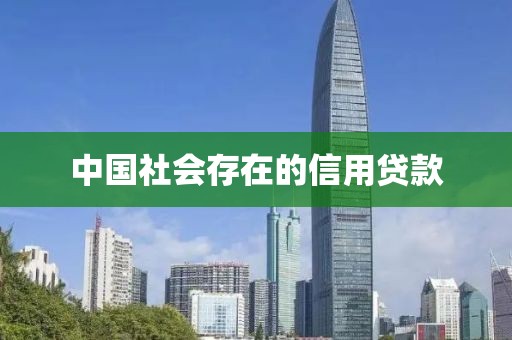 中国社会存在的信用贷款