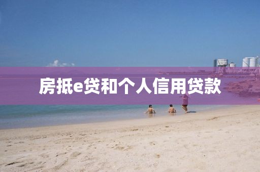 房抵e贷和个人信用贷款