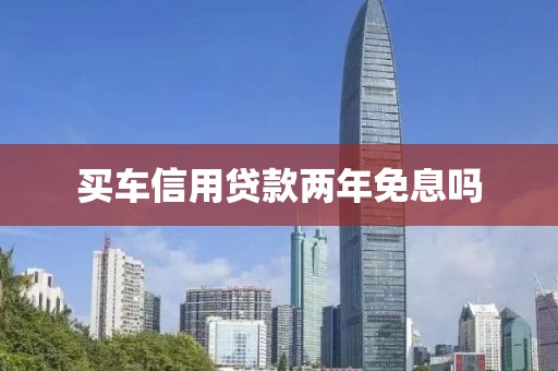 买车信用贷款两年免息吗