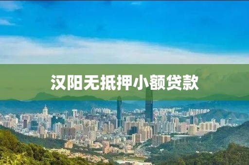 汉阳无抵押小额贷款