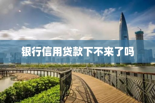银行信用贷款下不来了吗