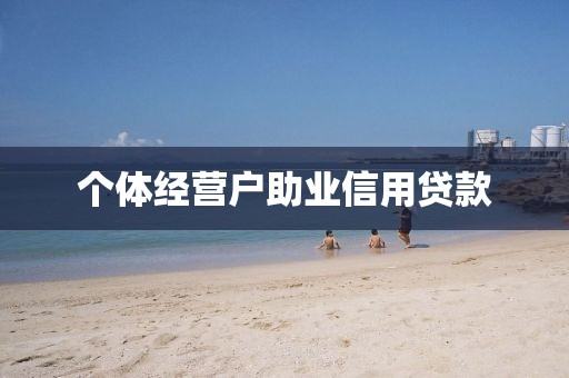 个体经营户助业信用贷款