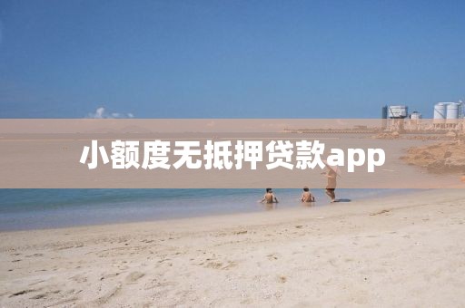 小额度无抵押贷款app