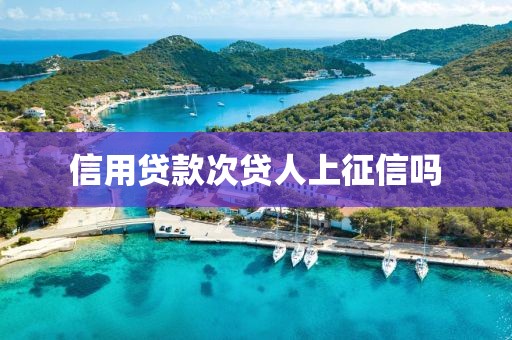 信用贷款次贷人上征信吗