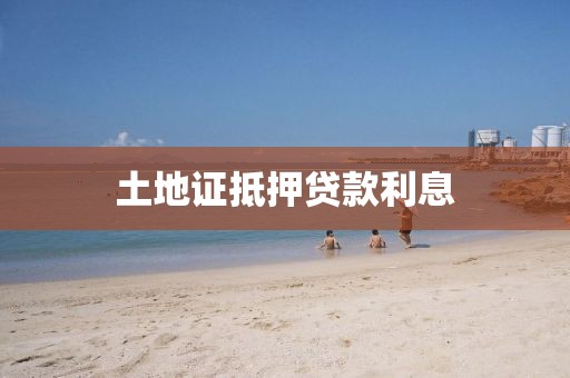 土地证抵押贷款利息