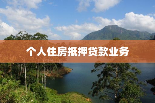 个人住房抵押贷款业务
