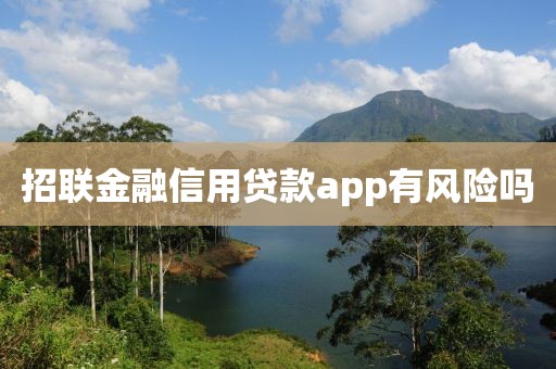 招联金融信用贷款app有风险吗