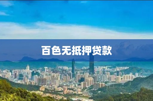 百色无抵押贷款