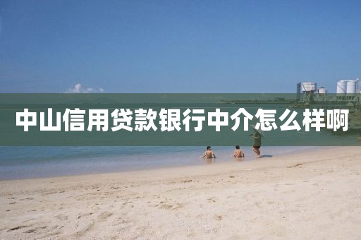 中山信用贷款银行中介怎么样啊