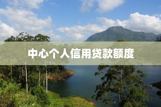 中心个人信用贷款额度