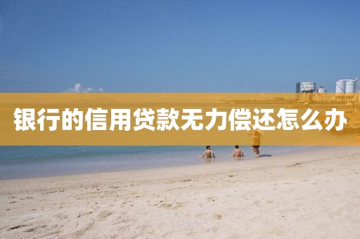 银行的信用贷款无力偿还怎么办