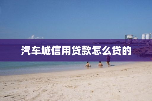 汽车城信用贷款怎么贷的