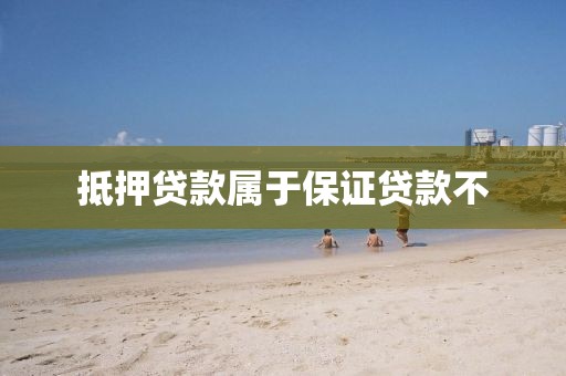 抵押贷款属于保证贷款不