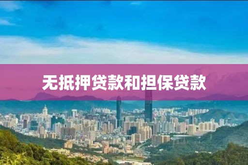 无抵押贷款和担保贷款