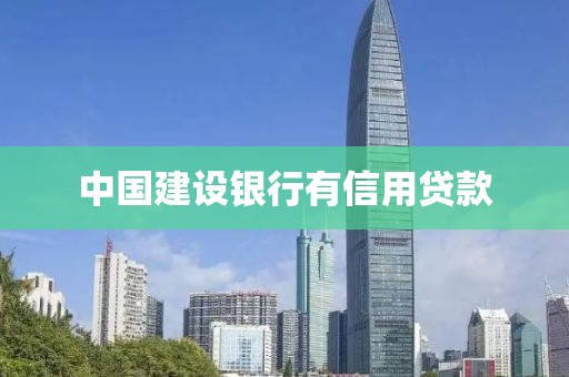 中国建设银行有信用贷款