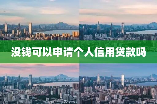 没钱可以申请个人信用贷款吗
