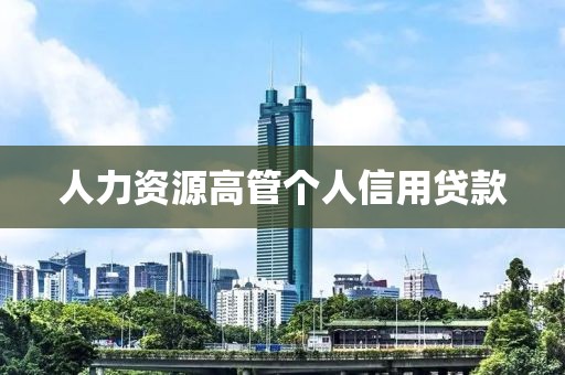 人力资源高管个人信用贷款