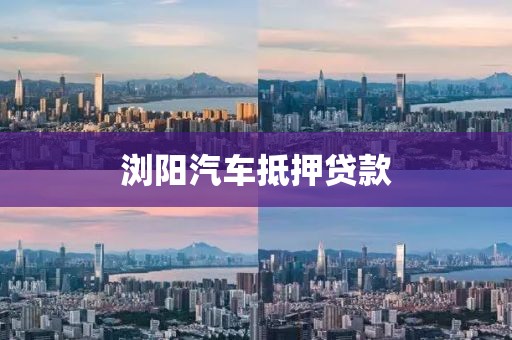 浏阳汽车抵押贷款