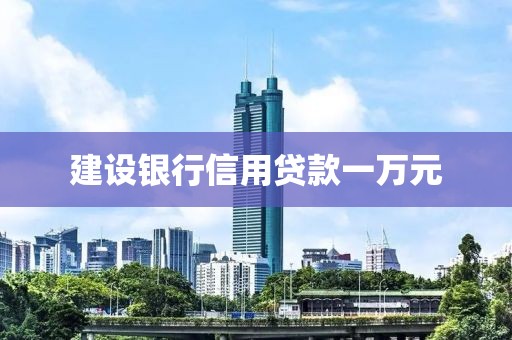 建设银行信用贷款一万元