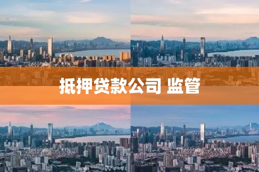 抵押贷款公司 监管