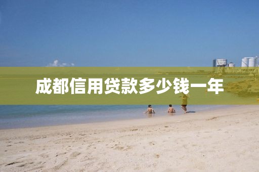成都信用贷款多少钱一年