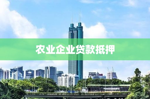农业企业贷款抵押