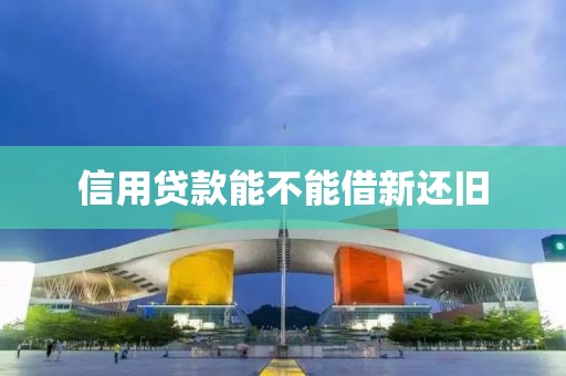 信用贷款能不能借新还旧