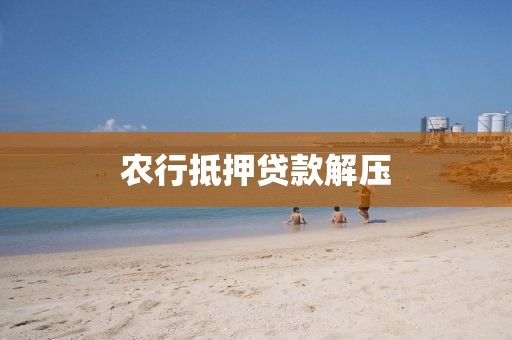 农行抵押贷款解压