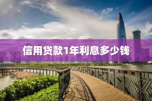 信用贷款1年利息多少钱