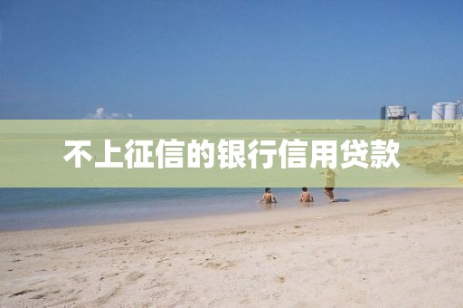 不上征信的银行信用贷款