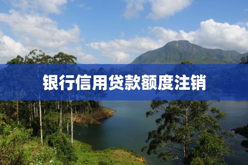 银行信用贷款额度注销