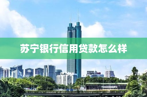 苏宁银行信用贷款怎么样
