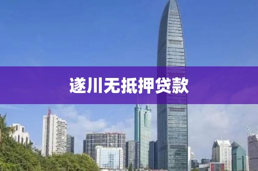 遂川无抵押贷款