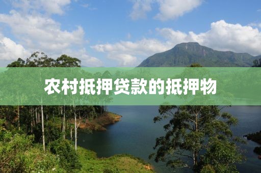 农村抵押贷款的抵押物