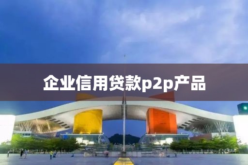 企业信用贷款p2p产品