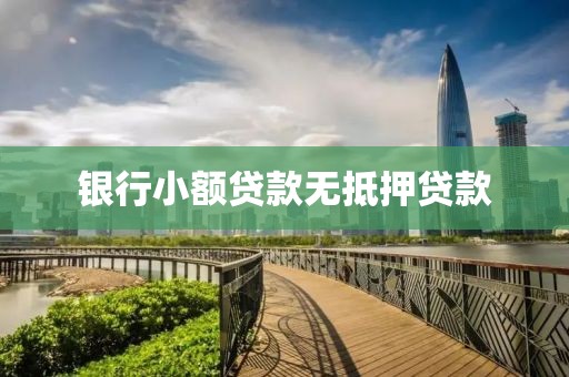 银行小额贷款无抵押贷款