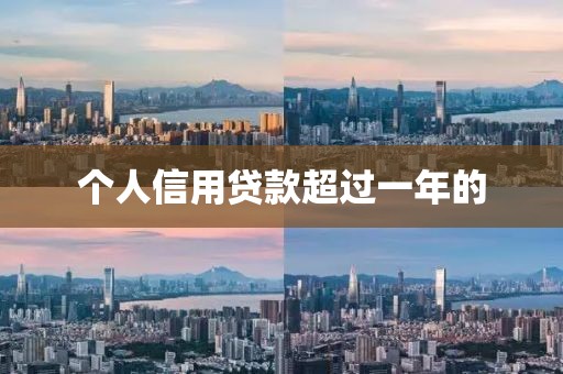 个人信用贷款超过一年的