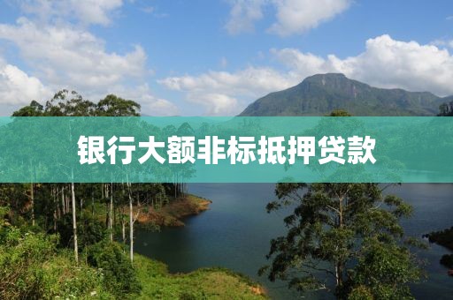 银行大额非标抵押贷款