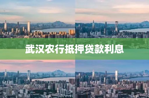 武汉农行抵押贷款利息
