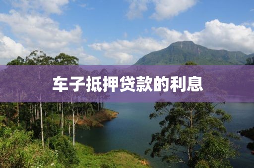 车子抵押贷款的利息