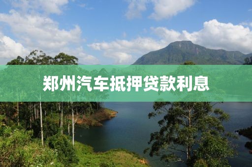 郑州汽车抵押贷款利息