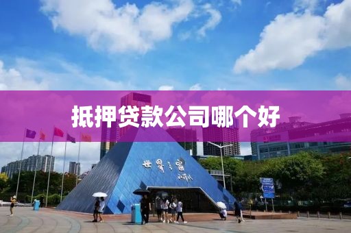 抵押贷款公司哪个好